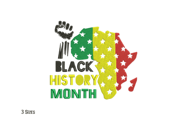 Black History Month Africa Map Design