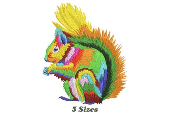 Colorful Squirrel Head