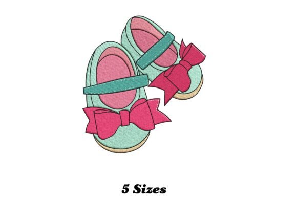 Cute Baby Shoes Embroidery Design