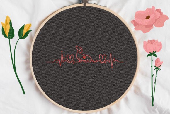 Dachshun Heartbeat Valentine