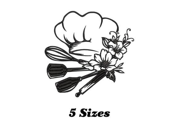 Floral Chef Tools: A Seasonal Embroidery Gem