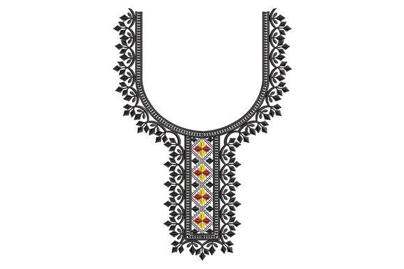 Floral Geometrical Neckline