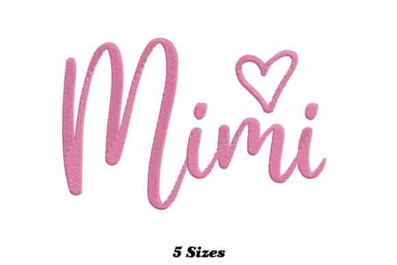 Mimi Heart Embroidery Design