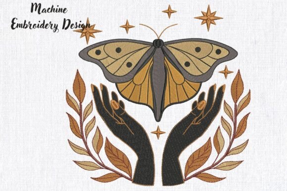 Mystical Moth, Hands, Stars and Branch