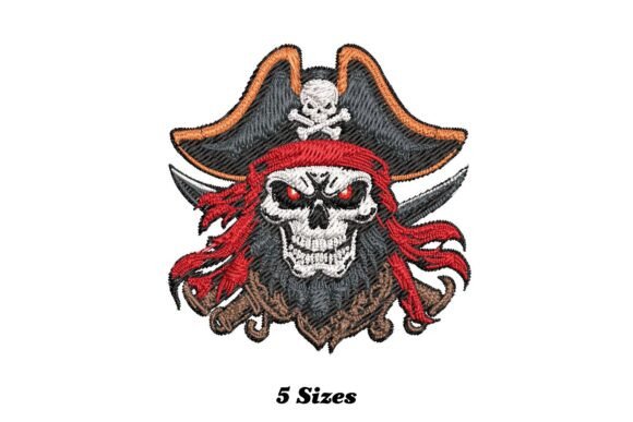 Pirate Captain’s Hat Embroidery Design