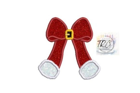 Santa Bow Applique Design