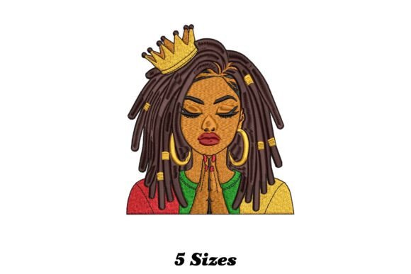 Stunning Black Woman Embroidery Design